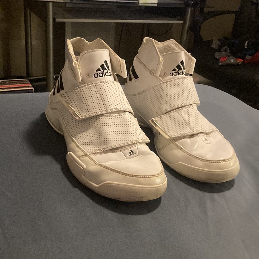 Adidas Drop Top Mens White/Black Basketball Shoes Size 12